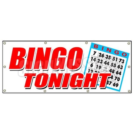 BINGO TONIGHT BANNER SIGN Public Welcome Free Cards Cash Play Win